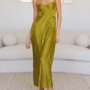 Hello Molly Chase The Blues Midi Dress Green